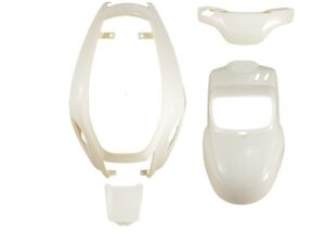 PLASTIKŲ KOMPLEKTAS MOTOROLERIUI TUN'R ORIGINALAUS TIPO BOOSTER/BW'S 2004→ DAŽYTAS BALTAS – 4 DALYS