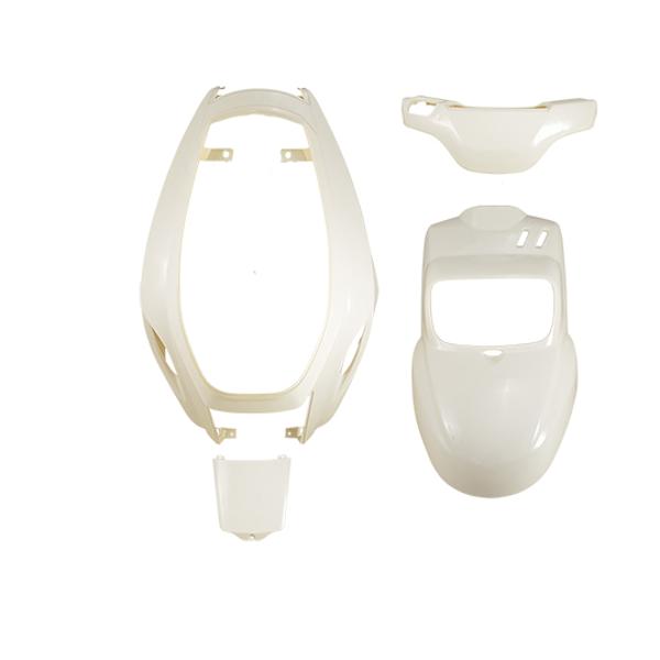 PLASTIKŲ KOMPLEKTAS MOTOROLERIUI TUN'R ORIGINALAUS TIPO BOOSTER/BW'S 2004→ DAŽYTAS BALTAS – 4 DALYS