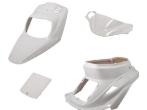 PLASTIKŲ KOMPLEKTAS MOTOROLERIUI TUN'R ORIGINALAUS TIPO BOOSTER SPIRIT/BW'S →2003 DAŽYTAS BALTAS – 4 DALYS