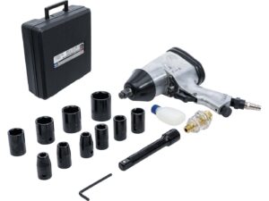 Pneumatinis smūginis veržliasukis su įrankių rinkiniu, 12,5 mm (1/2"), 312 Nm, 16 dalių