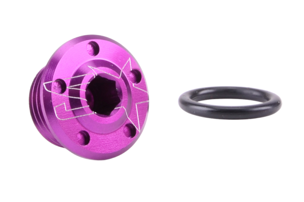 2WIN CNC alyvos įpylimo dangtelis violetinis Derbi varikliui.