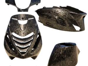 Kėbulo komplektas DMP SP RS-1, kaltinio anglies pluošto išvaizdos, 5 dalių, Zip Piaggio