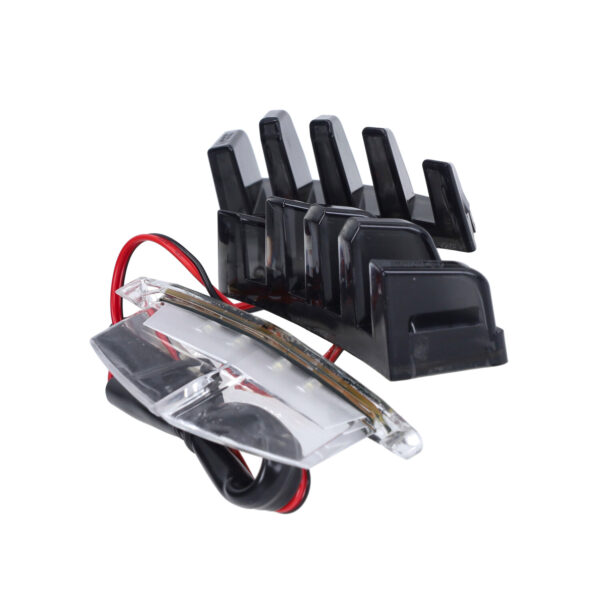 Power1 viršutinės priekinės apdailos LED komplektas E-Mark (grotelės) Smoke → Clear, 3 dalių, Piaggio Zip SP, Zip 2000
