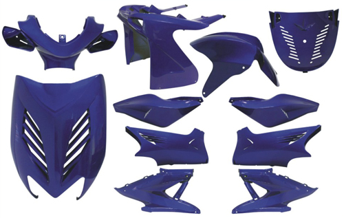 Kėbulo komplektas DMP Yamaha matinės juodos spalvos, 11 dalių, Aerox, MBK Nitro